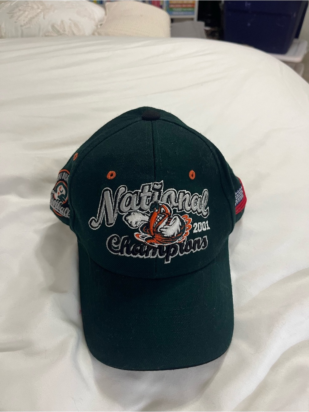 vintage 2001 Miami Hurricanes National Champions football hat